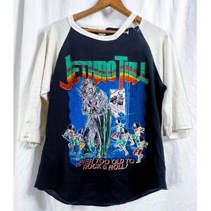 VtG 70s Jethto Tull Double Sided Full Color Raglan Baseball Tour Tee